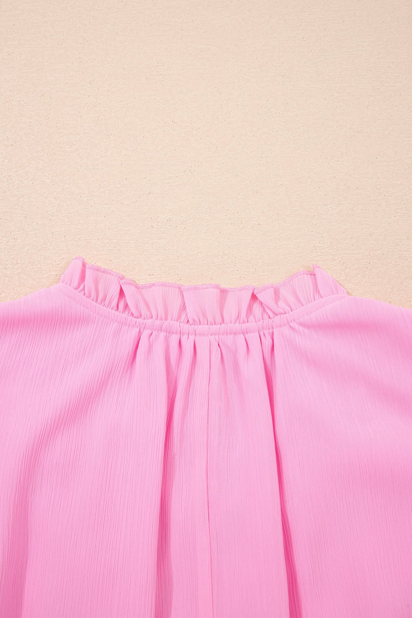 Threaded Pear Milena Ruffle Short Sleeve Plus Blouse