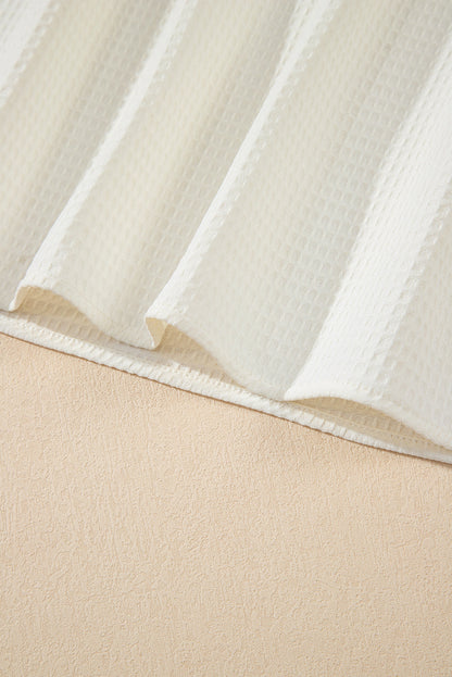 Threaded Pear Ava Trim Waffle Knit Blouse