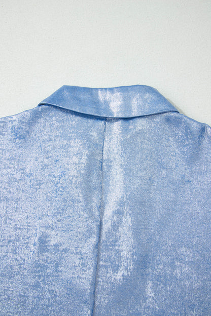 Threaded Pear Jolene Half Sleeve Metallic Top