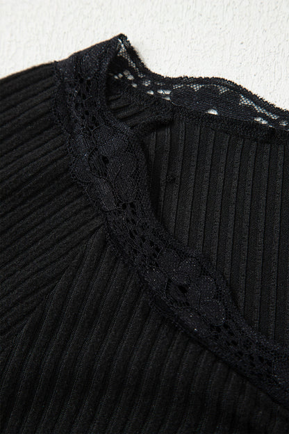 Threaded Pear Waverly Sleeve Ribbed top Long Sleeve Top