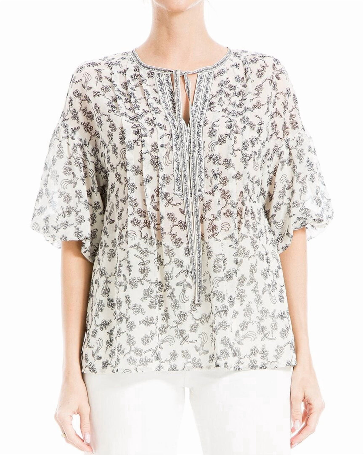 CREAM/BLACK CHINOISERIE FLORAL-