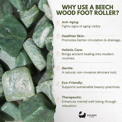Eco Bath Jade Face Roller Ridged End - Eco Bath London