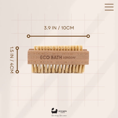 Eco Bath Natural Sisal Beech Wood Nail Brush - Eco Bath London