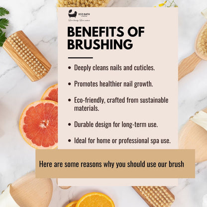 Eco Bath Natural Sisal Beech Wood Nail Brush - Eco Bath London