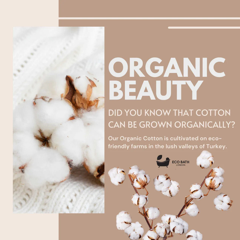 Eco Bath London Organic Cotton Bath Robe - 100% GOTS Certified Organic Cotton, Ultra Soft, Undyed and Unbleached, Hypoallergenic by Eco Bath London