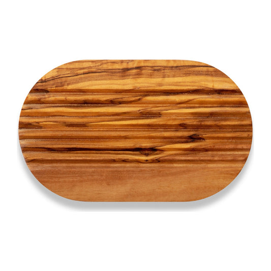 Eco Bath London Olive Wood Ridged Soap Dish by Eco Bath London
