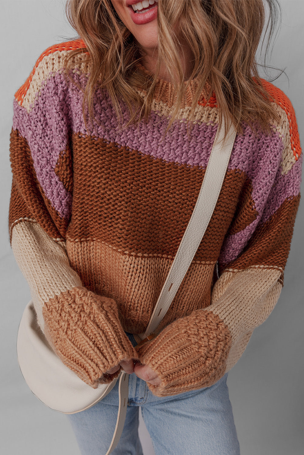Threaded Pear Lydia Cropped Knitted Sweater