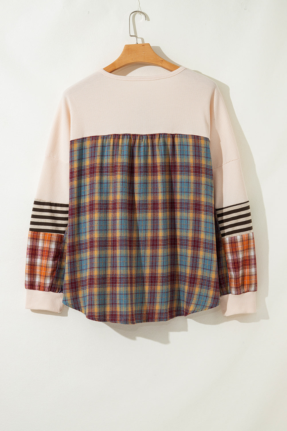 Threaded Pear Mackenzie Plaid Patchwork Half PLUS Pullover