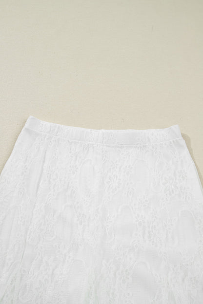 Maliyah Lace Flowy Maxi Skirt by Threaded Pear