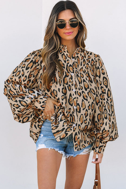 Threaded Pear Alaiya Balloon Sleeve Casual Shirt