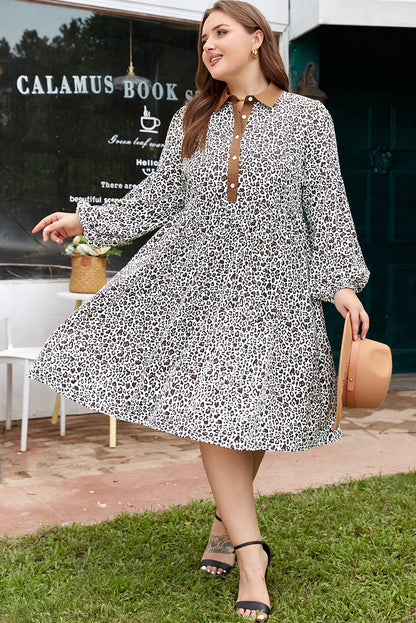 Threaded Pear Ayah Sleeve Loose Mini PLUS Dress