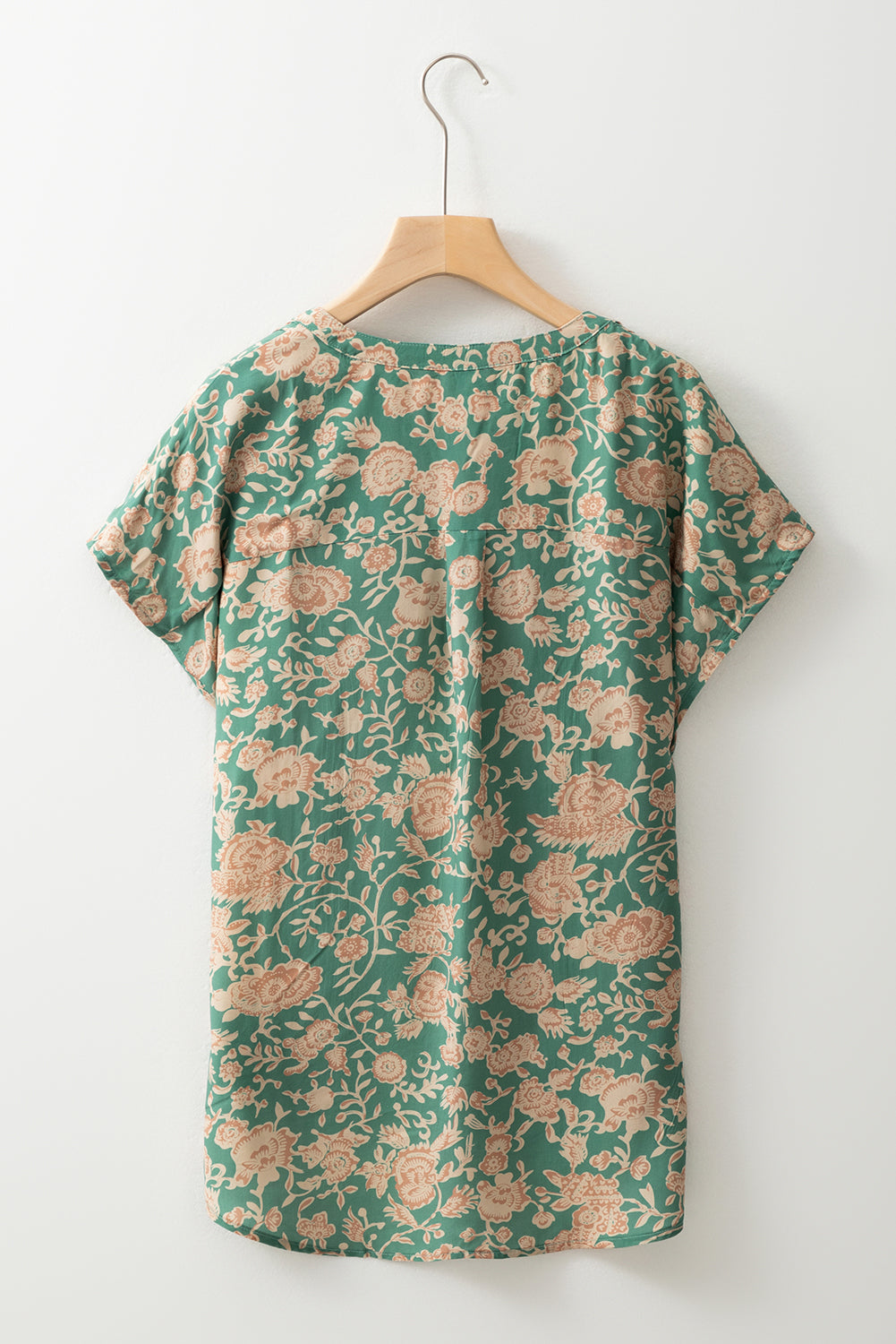 Threaded Pear Bethany Pleated Short Sleeve Blouse