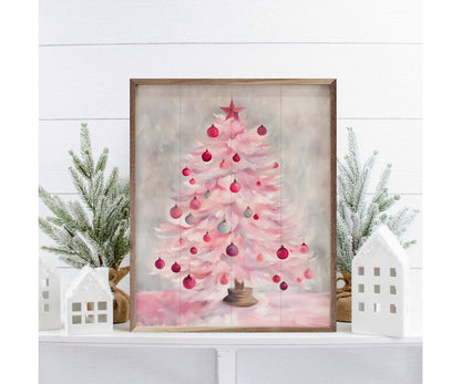 Kendrick Home Pink Christmas Tree