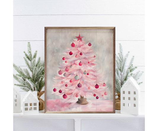 Kendrick Home Pink Christmas Tree