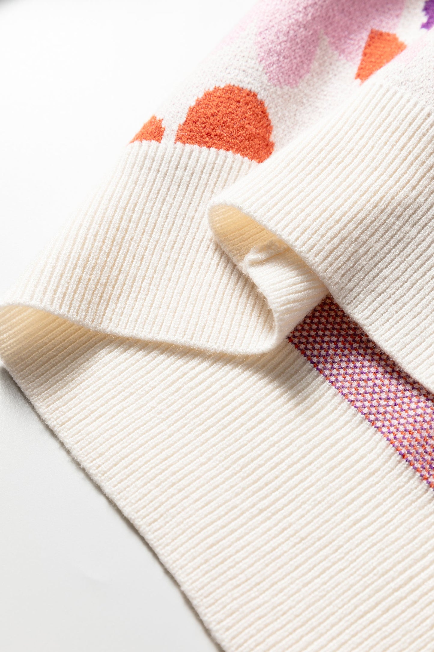 Threaded Pear Jaylani Pattern Drop Shoulder Sweater