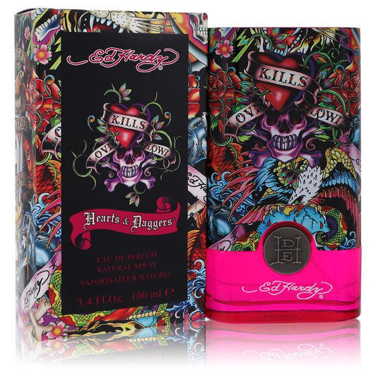 Ed Hardy Hearts & Daggers by Christian Audigier Eau De Parfum Spray 3.4 oz for Women