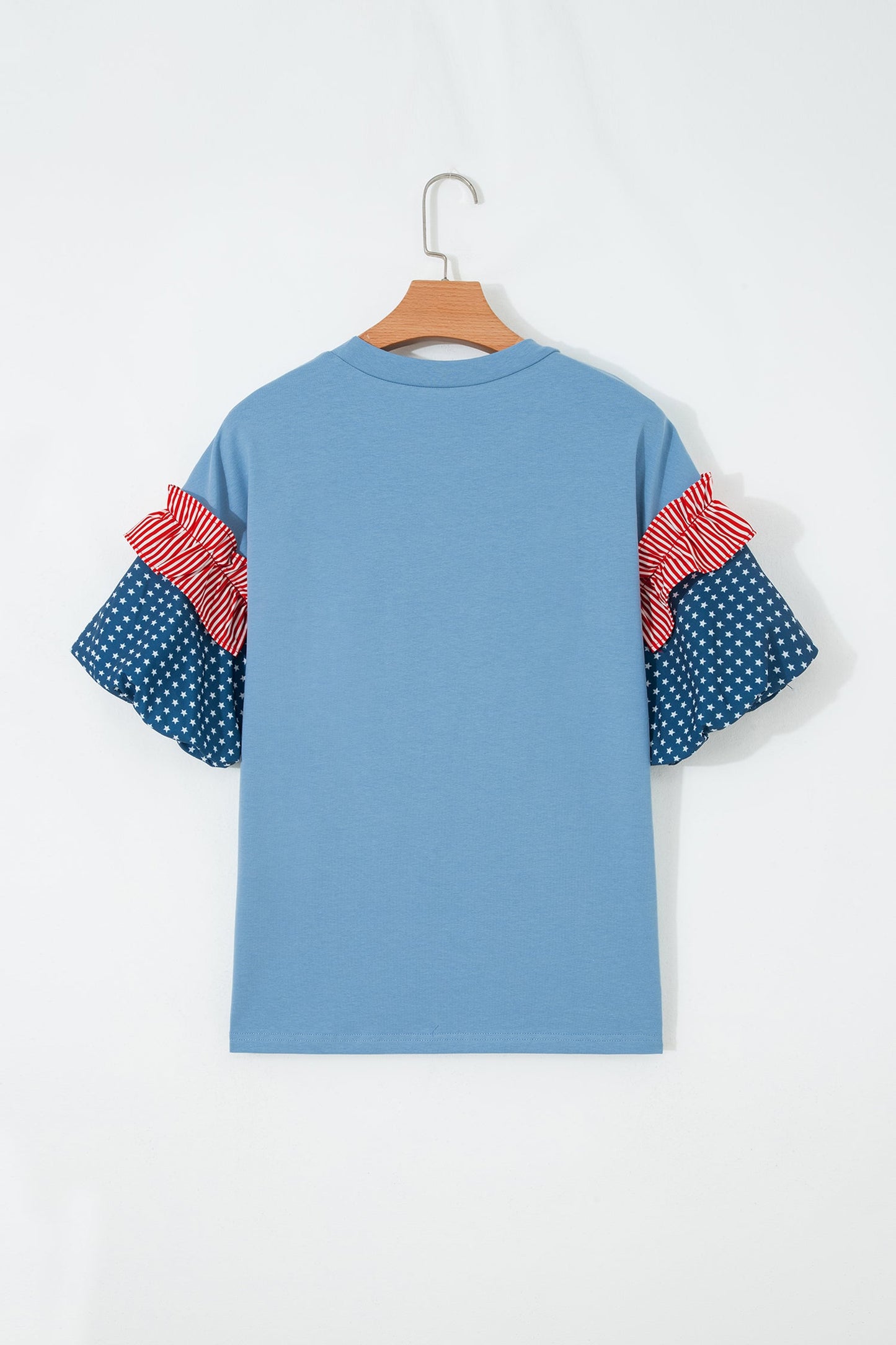 Threaded Pear Henley Short Puff Sleeve Top