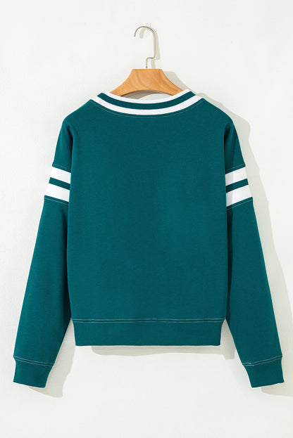 Threaded Pear Jadeita Patchwork Drop Shoulder Sweatshirt