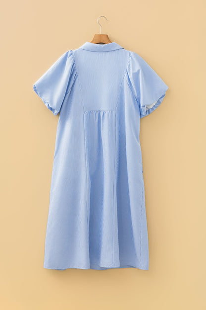 Threaded Pear Julieta Detail Collar Midi PLUS Dress