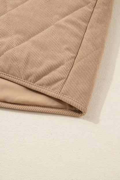 Threaded Pear Elizabeth Cord Snap Vest Plus Jacket