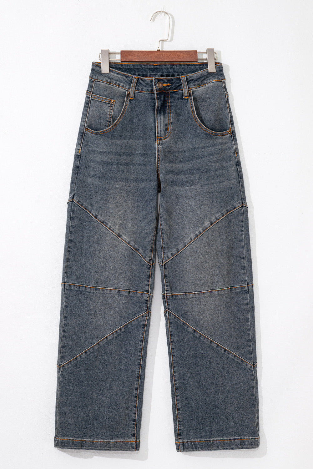 Threaded Pear Alaya Straight High Waist Jeans
