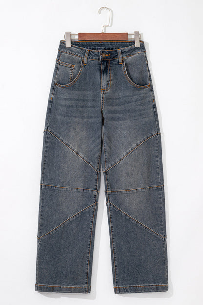 Threaded Pear Alaya Straight High Waist Jeans