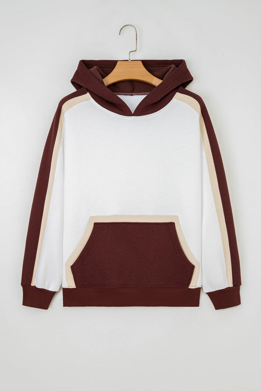 Threaded Pear Ariyah Patchwork athleisure Hooded Sweatshirt