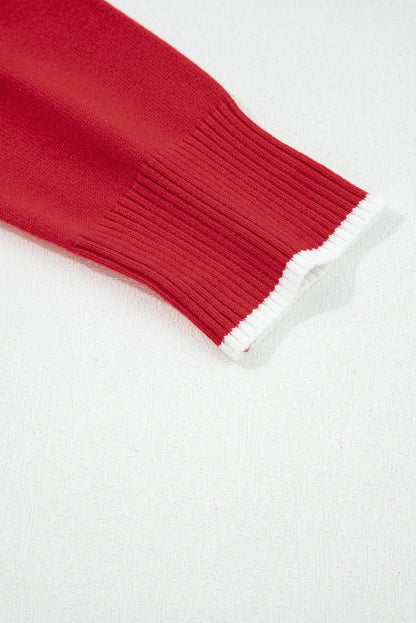 Threaded Pear Malaysia accent Holiday Cropped Sweater