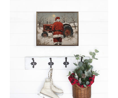 Kendrick Home Santa With Red Tractor