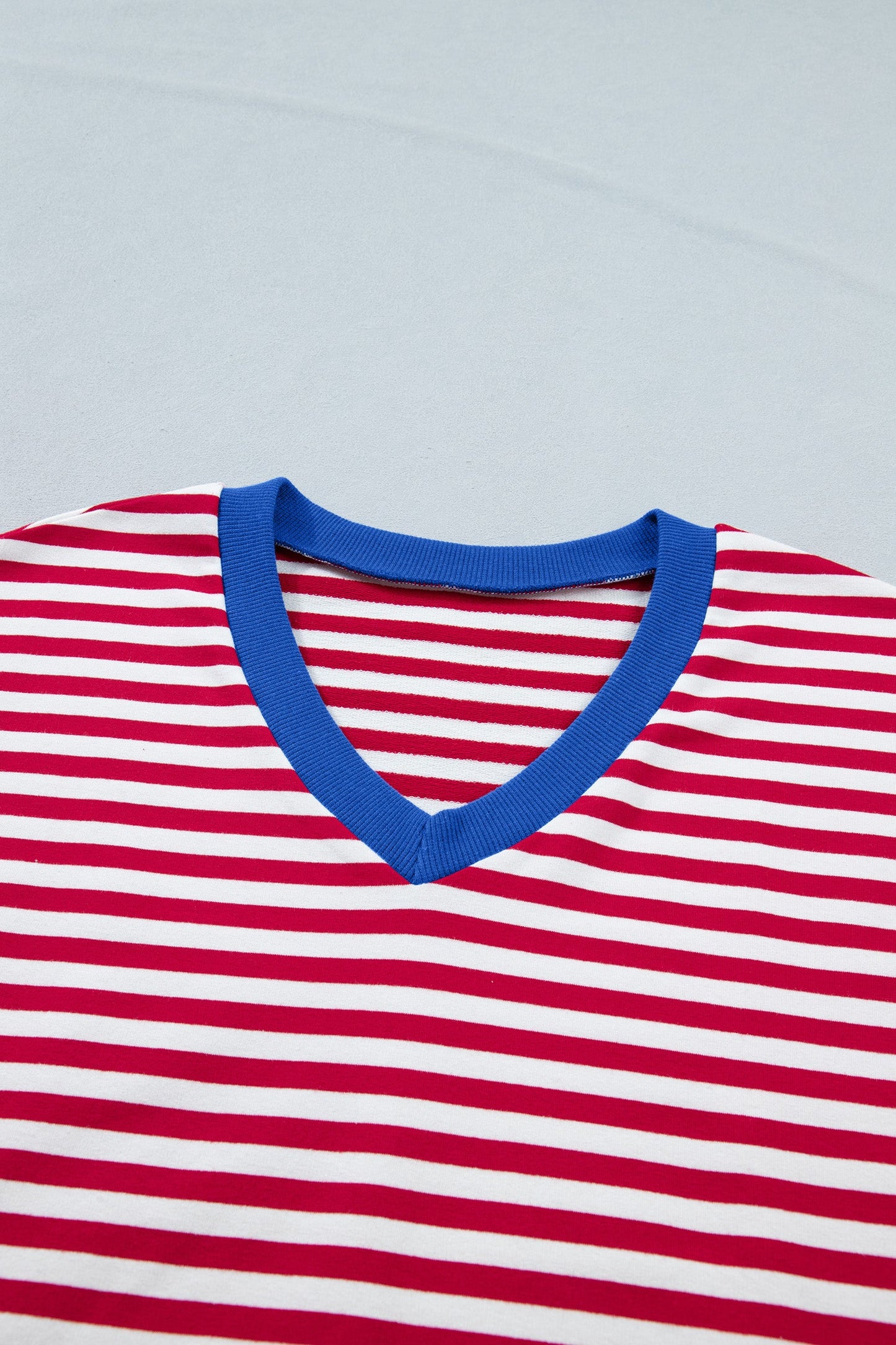 Threaded Pear Skye Stripe Trim Tee Set