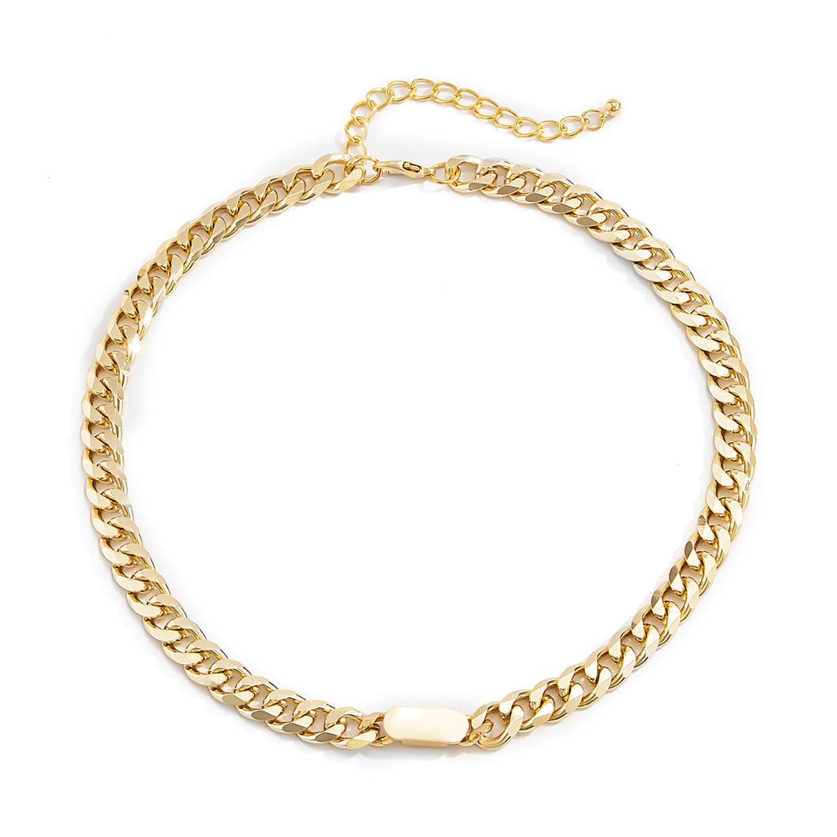 Goldtone Figaro Choker Necklace