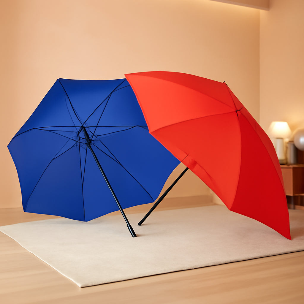 Premiere XL 9-Foot Umbrella - Heavy-Duty 1.25" Center Pole & Twist Handle Auger - UPF 50+ Sun Protection - Privacy Side Panels, Zippered Windows & 2 Interior Pockets - Carry Bag Included