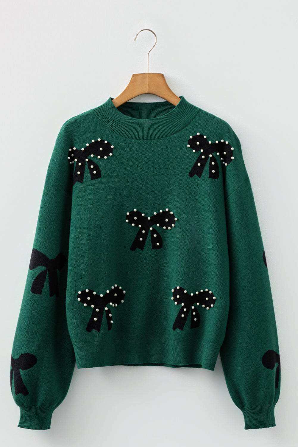 Threaded Pear Eleanor Bow Pattern Loose Sweater