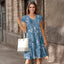 Deep and Light Blue with White