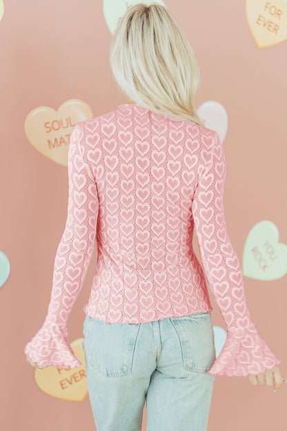 Threaded Pear Emily Sleeve Mock Fitted Top
