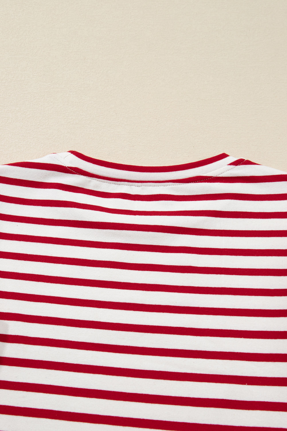 Threaded Pear Meilani Stripe Ruffle Trim Long Sleeve Top