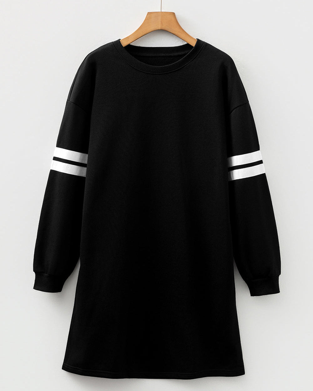 Varsity Sweater Dress - Black