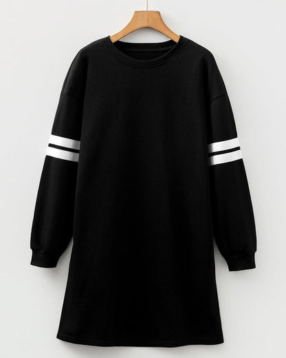 Varsity Sweater Dress - Black
