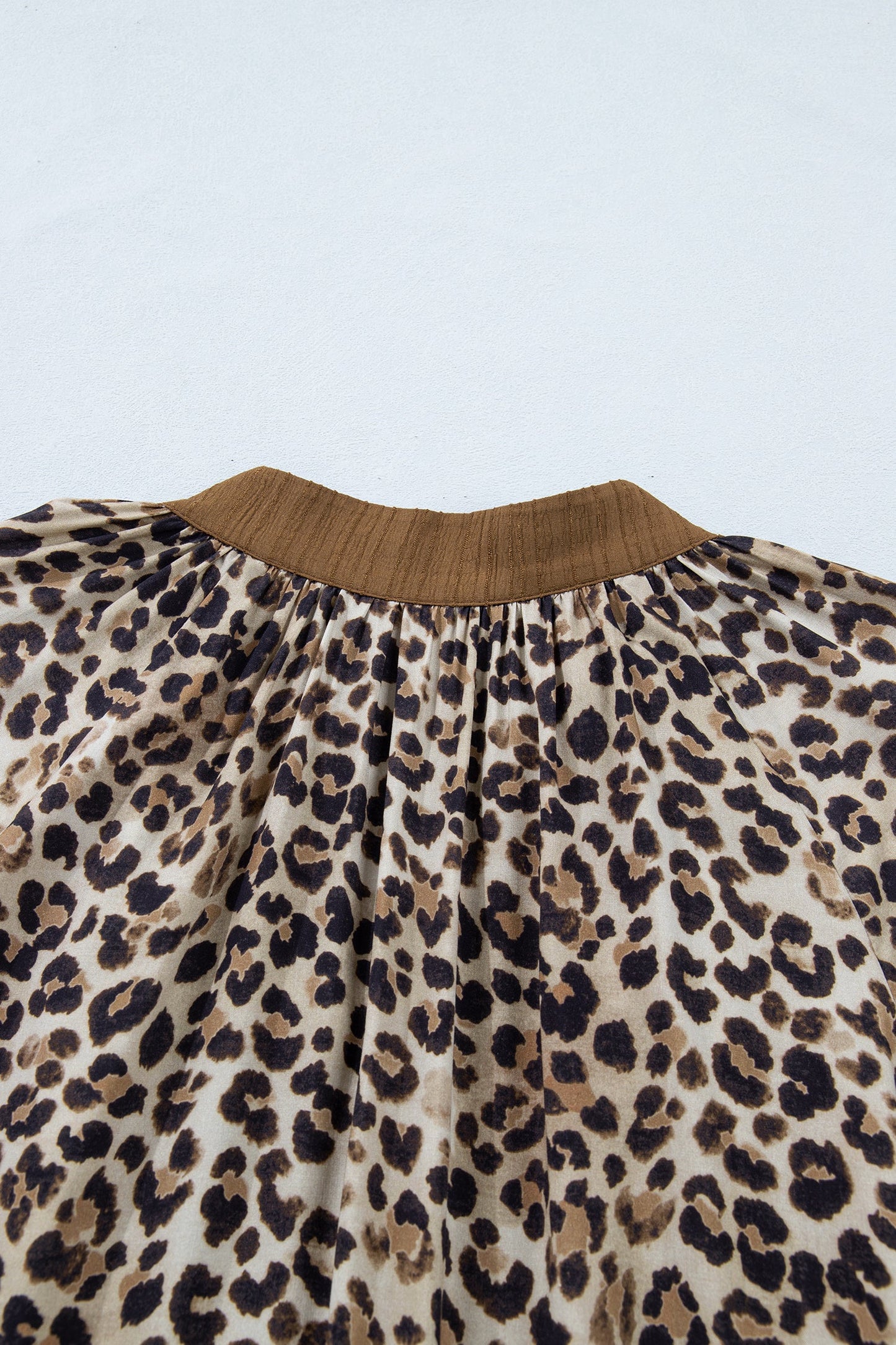 Threaded Pear Kahlani Crinkled Colorblock Patchwork PLUS Blouse
