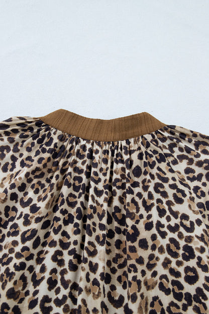 Threaded Pear Kahlani Crinkled Colorblock Patchwork PLUS Blouse
