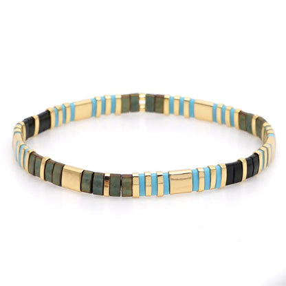 Olive & Blue-