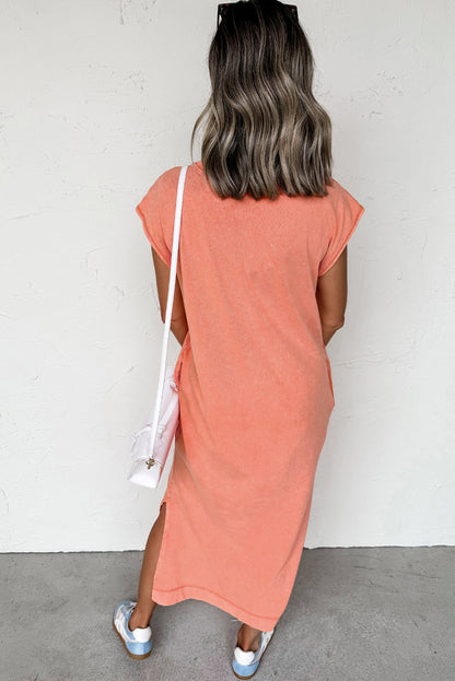 Threaded Pear Eloise Mineral Wash Pocketed T-shirt Long Dress