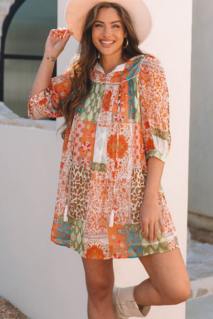 Threaded Pear Tallulah Sleeve Chiffon Loose Dress