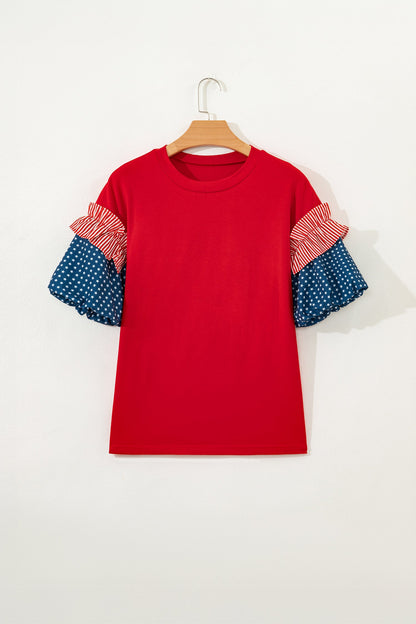 Threaded Pear Aspyn Short Puff Sleeve Top