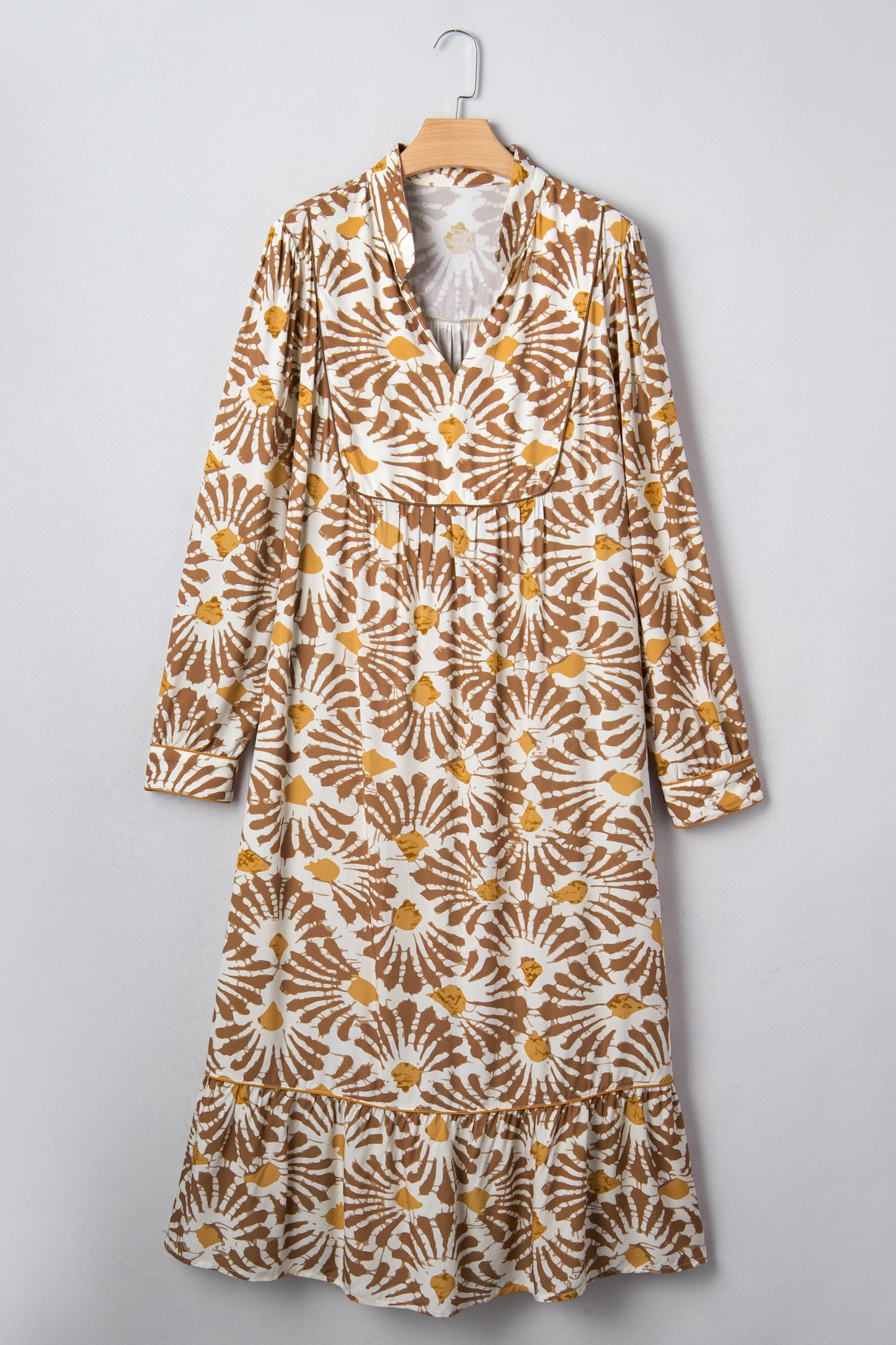 Threaded Pear Lorelai Print Loose Long PLUS Dress