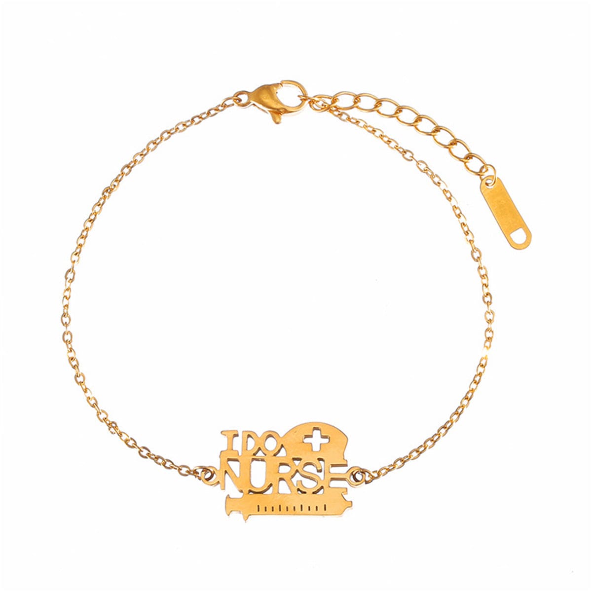 Goldtone 'I Do Nurse' Charm Bracelet