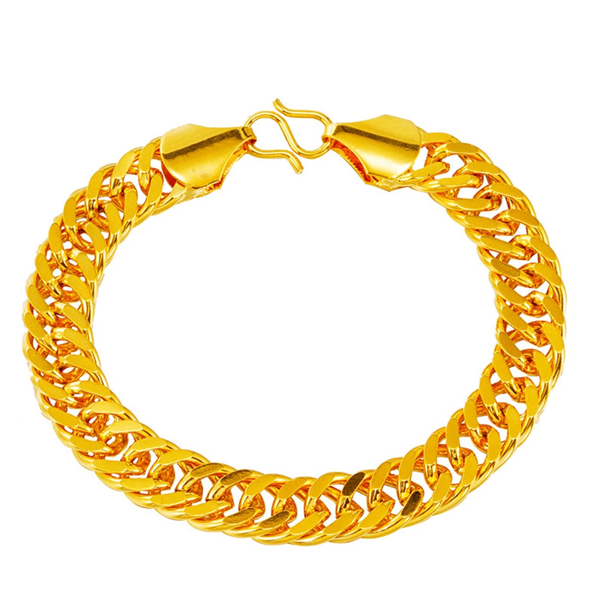 Goldtone Figaro Bracelet-2