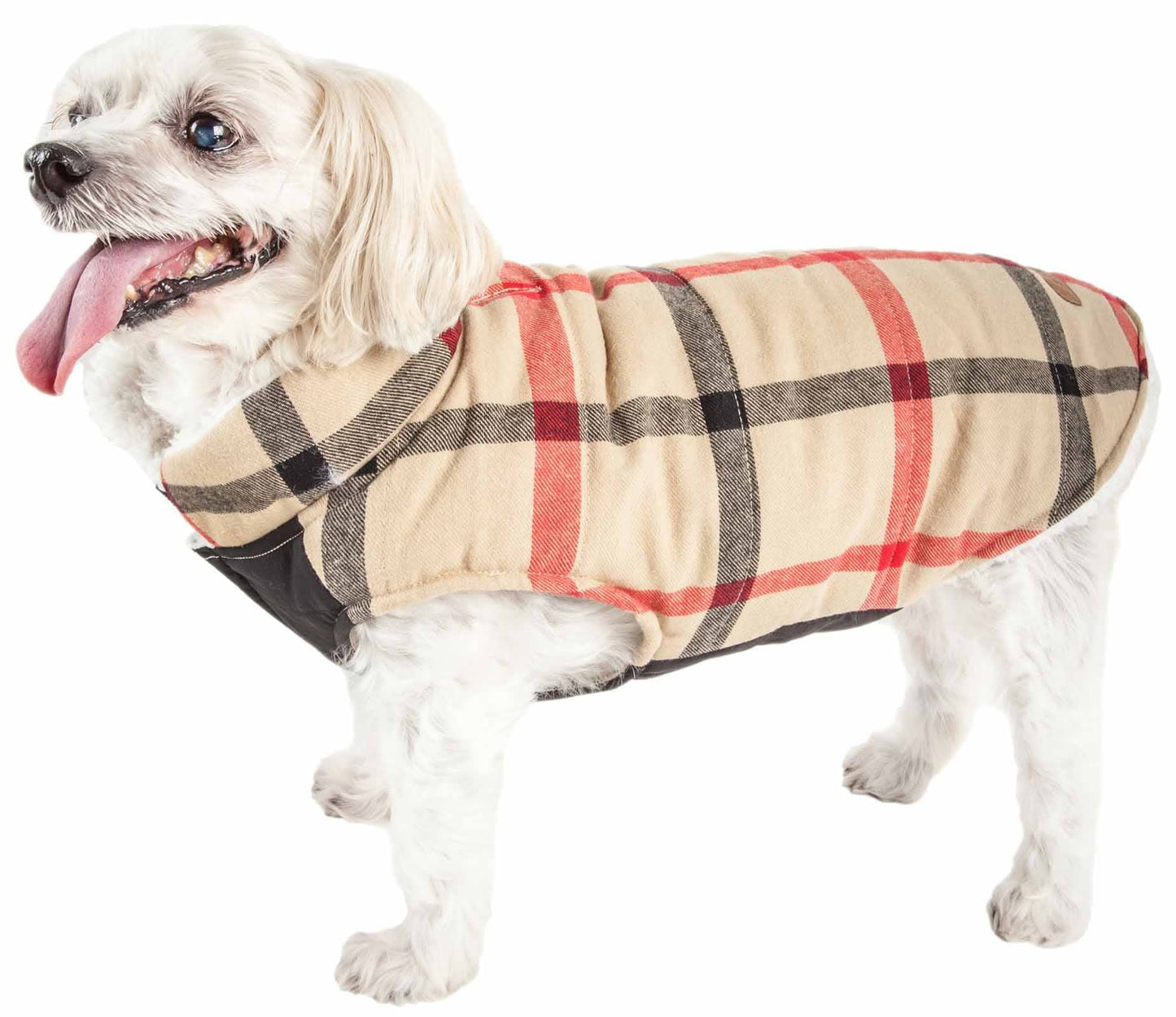 White And Red Plaid-