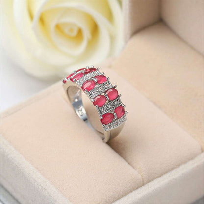 Green Crystal & Cubic Zirconia Oval-Cut Ring-12