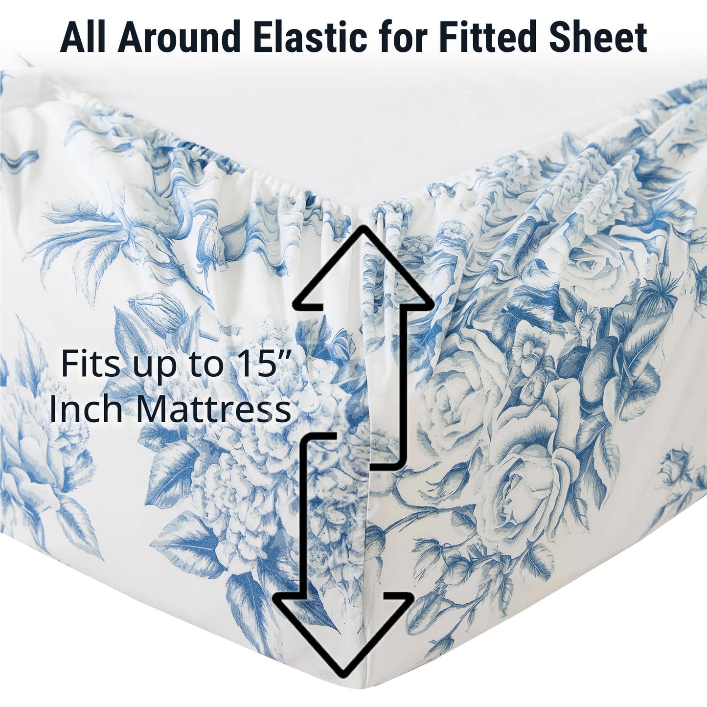 Rose Toile Blue-